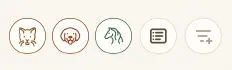 Default filter bar view.